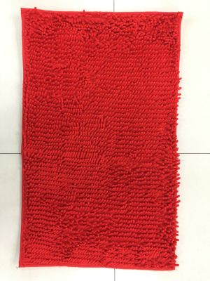 Manufacturer direct sales 50*80cm red long hair chenille floor mat bedside mat table mat door mat
