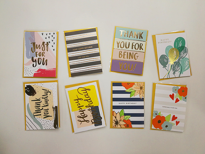 小清新祝福卡烫金送礼生日卡祝福卡万用卡