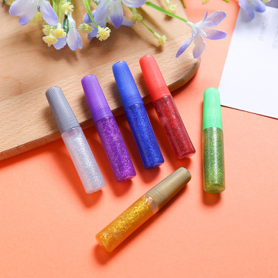 Factory Direct Sales 6ml Glitter Glue Color Complete Various Specifications Glitter Glue Flash Powder Glitter Pen