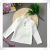 2019 girls' basic unlined upper garment Korean version of cuhk children's lace lapel T-shirt white versatile lady shirt