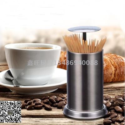  toothpick bottle and toothpick cylinder supplies to receive portable stainless steel toothpick box can be printed logo