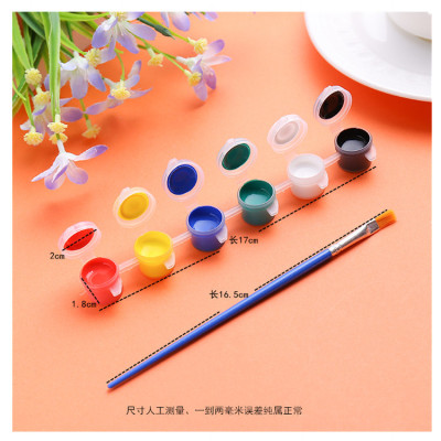 Factory Direct Sales 3ml 6 Siamese Acrylic Paint Accessory Pen Children Watercolor Vinyl Paint