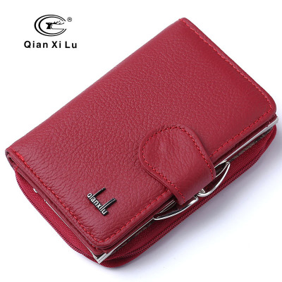 Brand ladies zipper wallet hasp zero wallet genuine leather ladies purse clutch handbag speedpost hot style