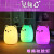 Creative and lovely seven-color LED cuddly bear silica gel tap lamp pressure relief vent atmosphere lamp toy gifts