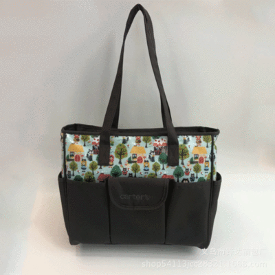Multi-functional multi-pocket mom bag friendly and spicy mom bag to be produced slanting cross-hand luggage [new style]