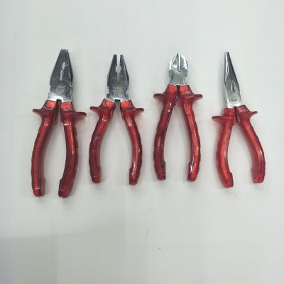 6 \\ \"\\\" 8 wire pliers hardware tools transparent red handle tiger pliers oblique nose pliers pointed nose pliers