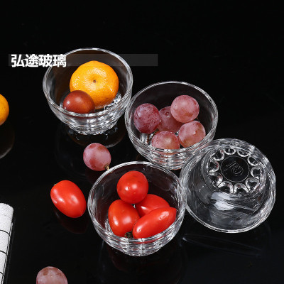 Factory Direct Sales for Beauty Salons Glass Bowl Essential Oil Bowl Mask Bowl Rice Bowl Transparent Flower Bottom Glass Bowl