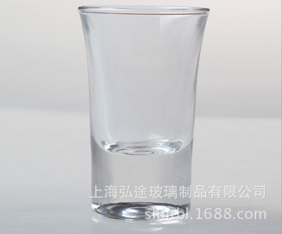 Plain shot glass maotai cup foreign wine cup a shot glass liquor cup thick base style trumpet pattern style waist drum
