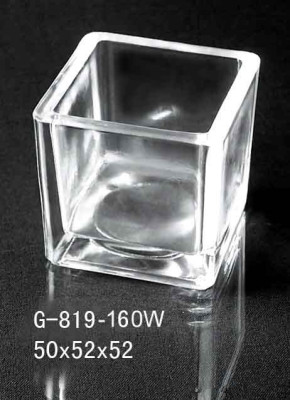 5.X5 Square Candlestick Square Glass Cup Glass Candlestick Glass Square VAT Candle Container Small Wax Cup