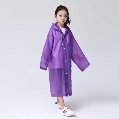 76-2 children's non-disposable raincoat EVA fashion environmental protection thickened raincoat light transparent poncho for boys and girls