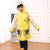 H822-2 cartoon raincoat for children with schoolbag, Korean version of cartoon inflatable hat brim student hooded poncho