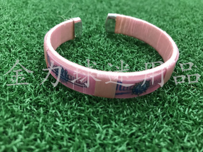 Pink logo gold thread bracelet silicone bracelet all kinds of ball bracelet can be customized sample processing