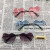 Frameless lovely heart-shaped sunglasses chaoyuan sufeng gradient sunglasses peach heart web celebrity holiday glasses