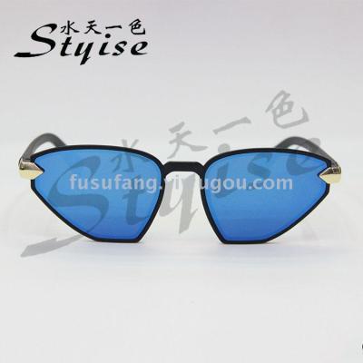 New fashion round face uv protection thin big face fashion sunglasses 5106