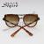New small-face Korean style retro sunglasses leopard print beach resort street photo glasses 5109