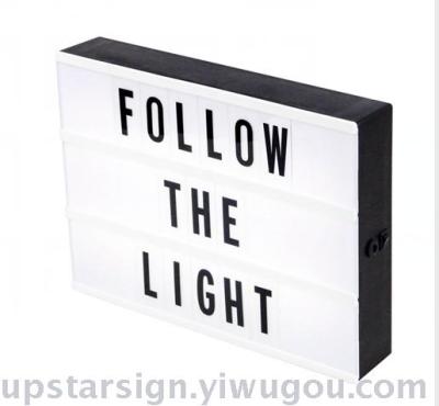 Hot style led alphabet light box A4 diy jigsaw puzzle room ins decoration proposal show props net red light
