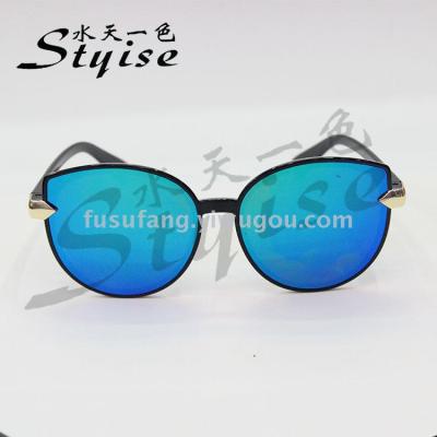 New sunglasses trend web celebrity street photo round face anti-uv couple sunglasses 5106