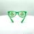 Eyelet printed eyeglasses clover celebrates Irish saint Patrick's day eyeglasses