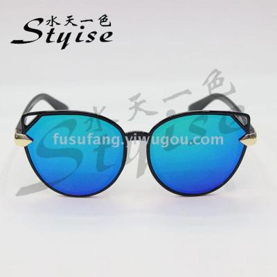 New Korean fashion retro sufeng street shot big face hipster couple sunglasses 5104