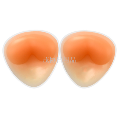 Silicone breast pad abalone thickened insert piece transparent bikini triangle breast pad false breast invisible bra