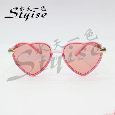 New fashionable jelly colored sunglasses lovely peach heart sunglasses 5110A