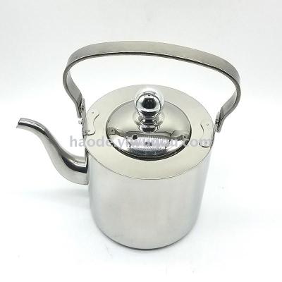 Stainless steel straight teapot thickened kettle high - grade single - handle kettle with leaky kettle