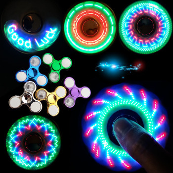 Manufacturers direct selling finger tip gyro luminous gyro finger toys decompression agent creative toys multi-color box wholesale