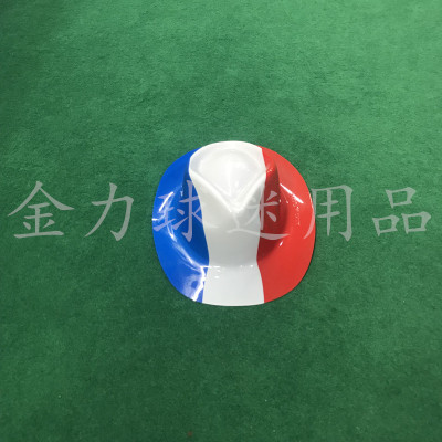 France fans carnival plastic cap CBF high hat for World Cup fans products