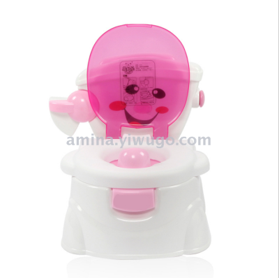New cartoon smiling face of men and women's baby anti-skid simulation portable toilet infant toilet