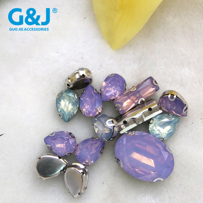 Various shape imitation Taiwan pearl jelly translucent beads blue D shape claw hand sewing metal clothing accessories