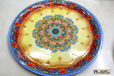 Exquisite metal round tray tray fruit tray hotel furniture supplies