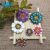 Color painting oil drop glue metal hand sewing small chrysanthemum flower dress button fashion brooch color claw drill