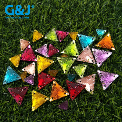 Resin flat bottom mold with holes three holes isosceles triangle hand sewing beads hand beading connected pendant pieces