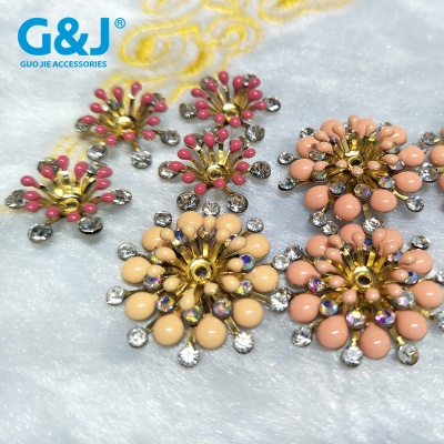 Point drill point glue mixing effect brooch headdress hairpin flower clothing accessories accessories accessories crafts