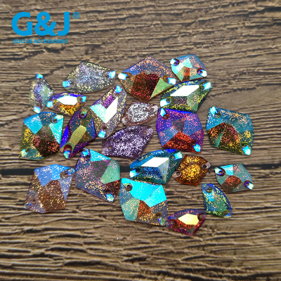 Imitation glass water drill resin flat bottom diamond S heteromorphic wormlike mold hole AB seven color effect hand