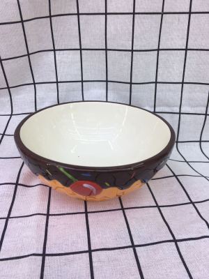 Ceramic Ice Cream Bowl, Fruit Plate, Handmade