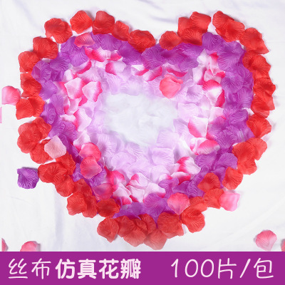 wedding scene hand-tossed silk cloth simulation petals wedding room  layout scatter 100 pieces of flowers