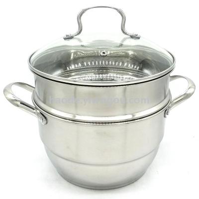Stainless steel soup steamer family multi - purpose steamer high - grade soup pot
