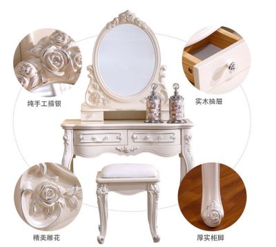 European Dressing Table Wooden Dressing Table Bedroom Dressing Table Factory Direct Sales Can Be Customization as Request