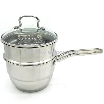 Stainless steel milk pot high - grade soup steamed milk pot multi - purpose single handle milk pot