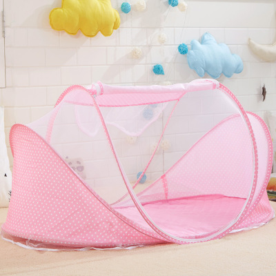 Infant bed net 2 piece folding bed net with sleeping mat pillow bed net 3 piece music Infant bed net