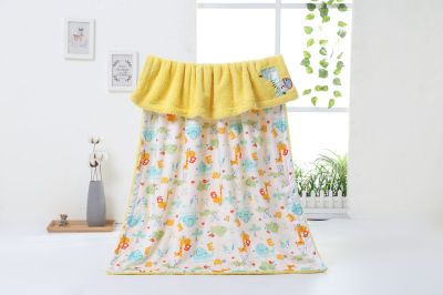 Mixed batch short plush wool double blanket embroidered style baby baby blanket double fold baby blanket baby blanket