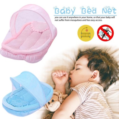 High grade golden fleecy infant bed net | breathable baby bed net | summer baby bed net fold bed net wholesale