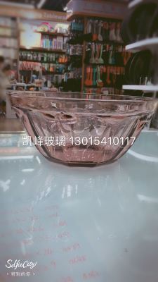 Kaifeng Glassware Factory Direct Sales Butterfly Glass Salad Bowl, Ice Cream Bowl