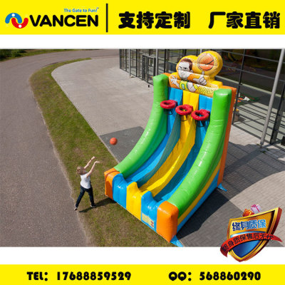 Manufacturers custom inflatable blue field shot box children's entertainment equipment adult games props wholesale