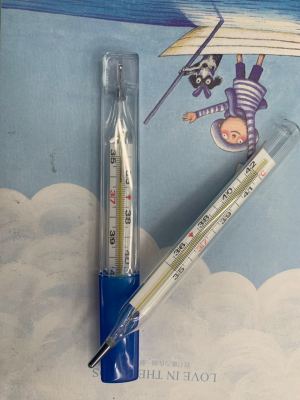 Armpit glass thermometer large thermometer mercury thermometer