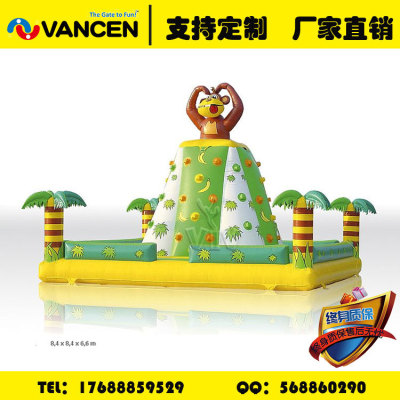 Manufacturer customized monkey inflatable climbing climbing trampoline children's equipment PVC inflatable climbing wall