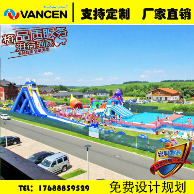 Manufacturers custom mobile large water park equipment inflatable bracket pool outdoor inflatable naughty castle toys