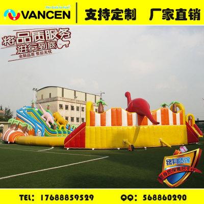 Large Mobile Water Park Inflatable Pool Outdoor Inflatable Swimming Pool Dinosaur Slide Assembled Toys Customization