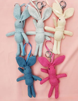 Quality male bag soft rabbit key chain arts and crafts accessories doll hanging ornaments quality male bag pendant